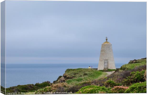 Old Lookout tower, Portreath, Cornwall, England Canvas Print by Rika Hodgson