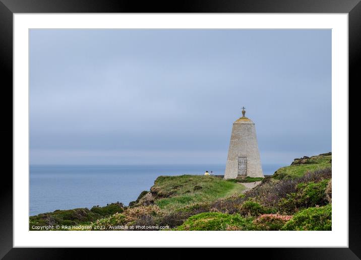 Old Lookout tower, Portreath, Cornwall, England Framed Mounted Print by Rika Hodgson