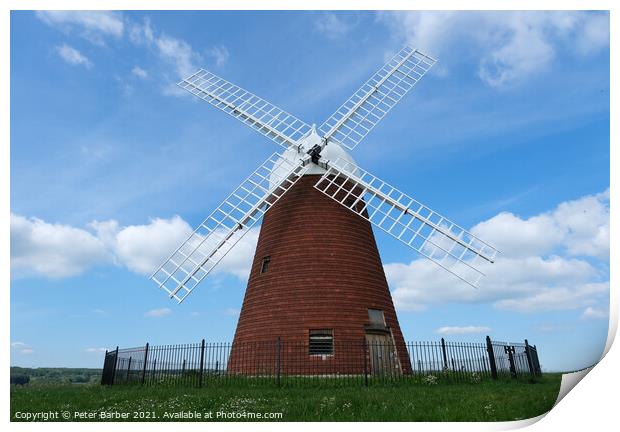Halnaker Windmill Print by Peter Barber
