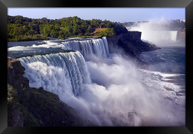 The Fury of the American Falls - Niagara Framed Print by Sharpimage NET