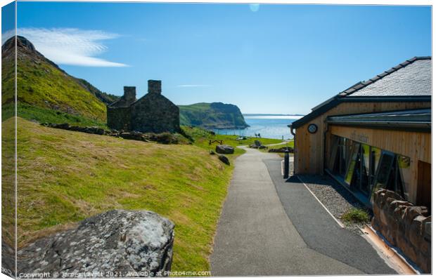 Nant Gwrtheyrn Cafe Walkway Canvas Print by James Lavott