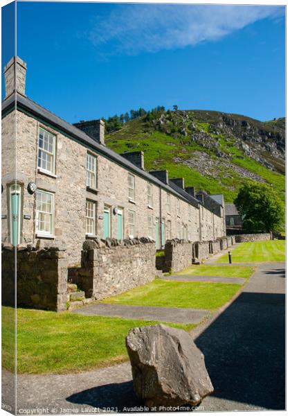 Accommodation Buildings at Nant Gwrtheyrn  Canvas Print by James Lavott