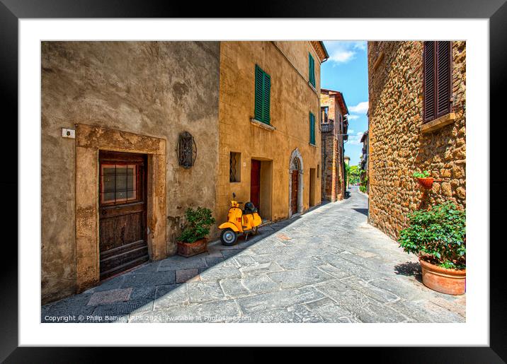Pienza, Tuscany Framed Mounted Print by Philip Baines