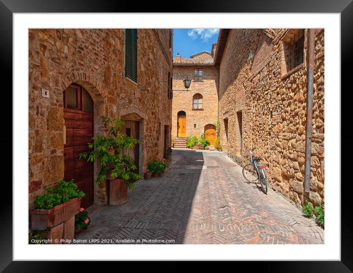 Pienza, Tuscany Framed Mounted Print by Philip Baines