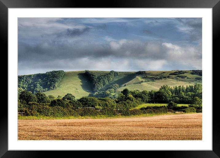 South Downs V Framed Mounted Print by Eddie Howland