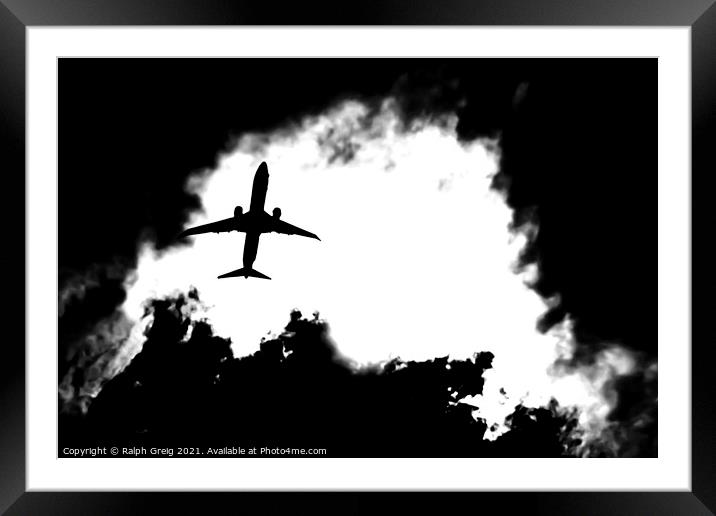 Shadow of a plane Framed Mounted Print by Ralph Greig