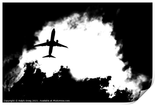 Shadow of a plane Print by Ralph Greig