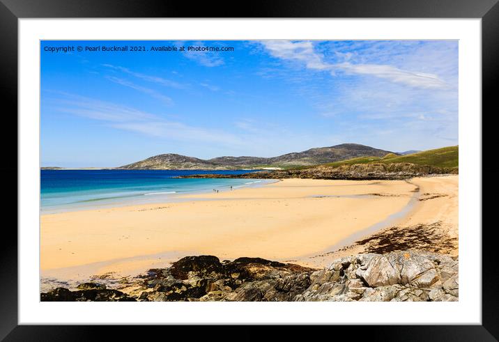 Beautiful Beach Harris Outer Hebrides Scotland Framed Mounted Print by Pearl Bucknall
