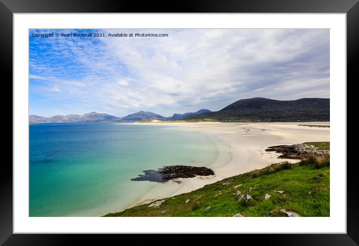 Beautiful Luskentyre Beach Harris Scotland Framed Mounted Print by Pearl Bucknall