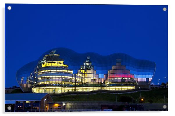 The Gateshead Sage at Night Acrylic by Kevin Tate
