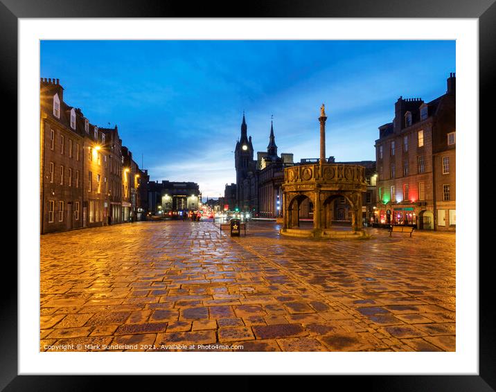 Castle Street in Aberdeen Framed Mounted Print by Mark Sunderland