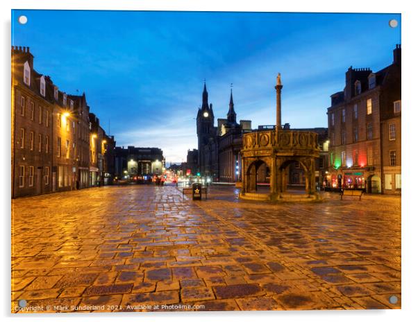 Castle Street in Aberdeen Acrylic by Mark Sunderland