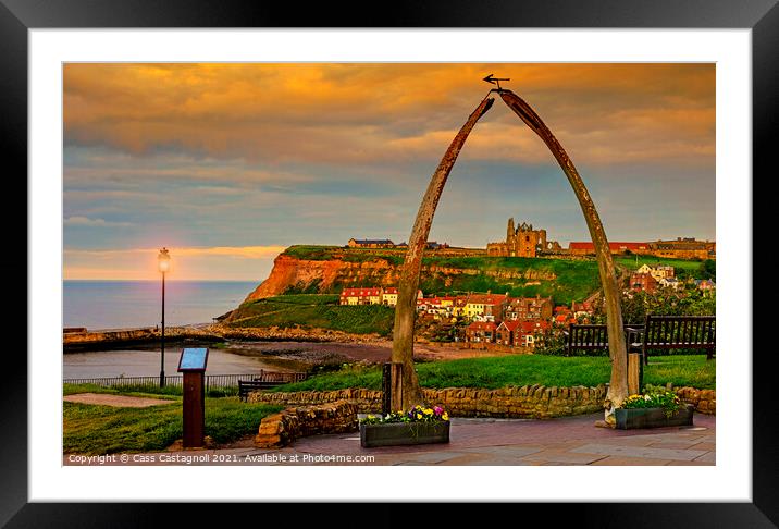 Whitby Glow Framed Mounted Print by Cass Castagnoli