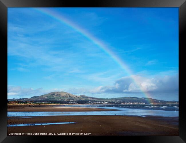 Rainbow over Largo Bay Framed Print by Mark Sunderland