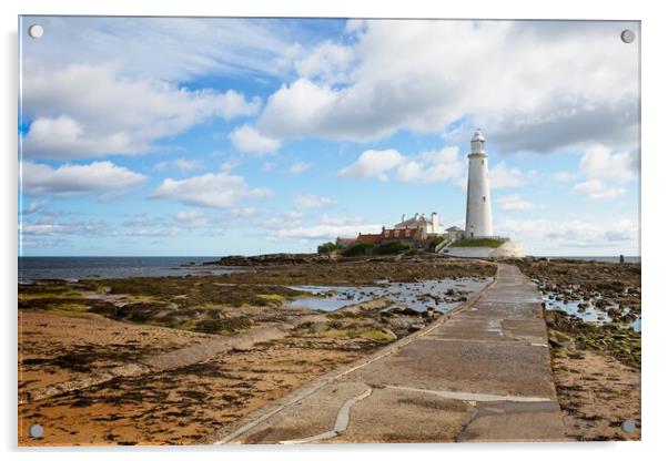 St Marys Lighthouse, Whitley Bay Acrylic by Rob Cole