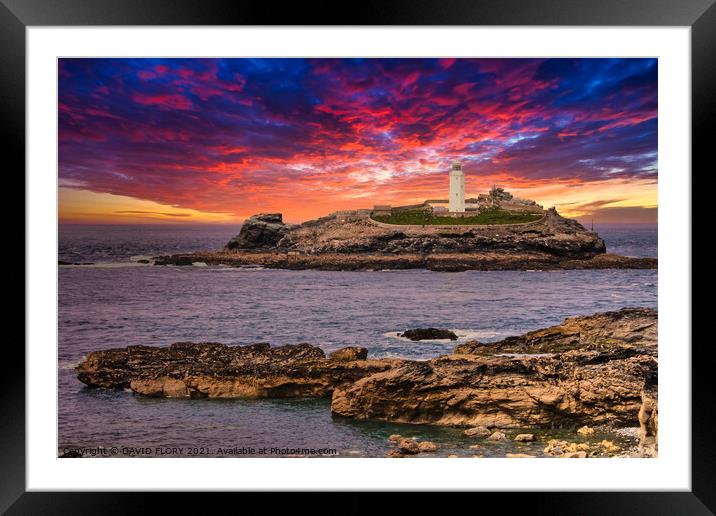 Island Sunset Framed Mounted Print by DAVID FLORY