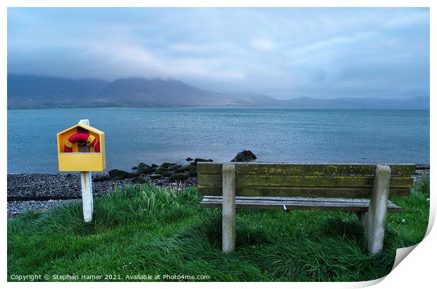 A View towards the Dingle Peninsula Print by Stephen Hamer