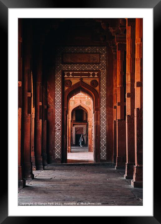 Jama Masjid Mosque in Fatehpur Sikri Framed Mounted Print by Sanga Park