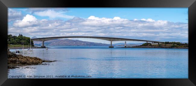 Skye Bridge Panorama Framed Print by Alan Simpson