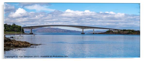 Skye Bridge Panorama Acrylic by Alan Simpson