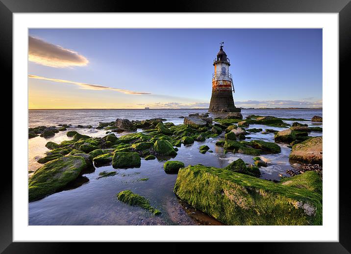 Plover Scar Lighthouse Framed Mounted Print by Jason Connolly