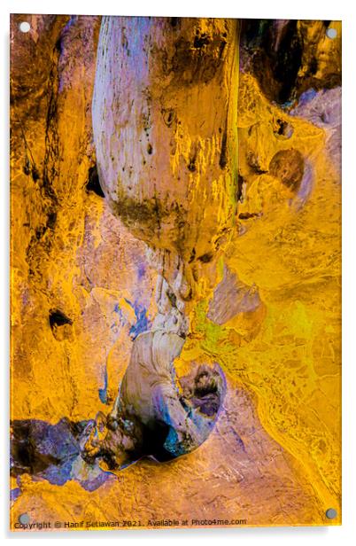 A gnome below a stalactite Acrylic by Hanif Setiawan