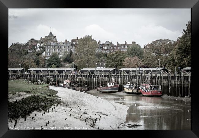 Rye and the River Rother Framed Print by Paul Lawrenson