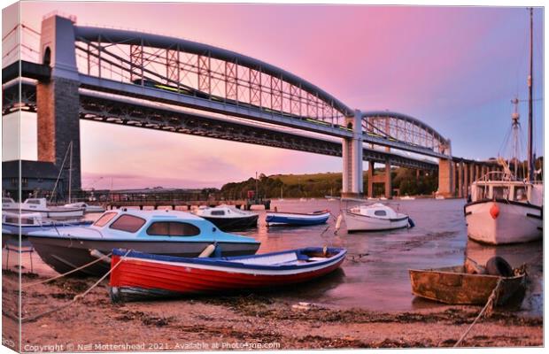 Evening Cornwall Crossing. Canvas Print by Neil Mottershead