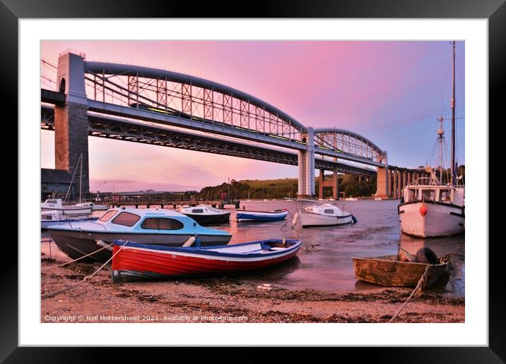 Evening Cornwall Crossing. Framed Mounted Print by Neil Mottershead