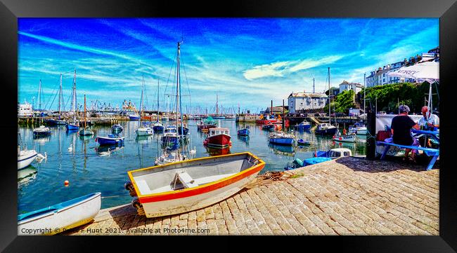 Brixham A View From The Strand Framed Print by Peter F Hunt