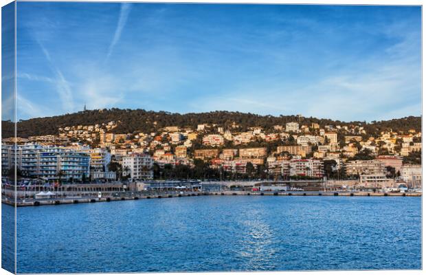 City of Nice in France at Sunset Canvas Print by Artur Bogacki