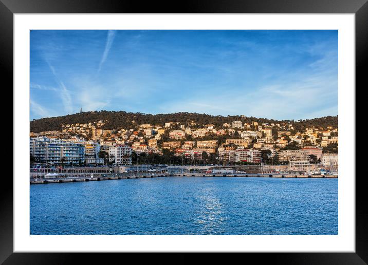 City of Nice in France at Sunset Framed Mounted Print by Artur Bogacki