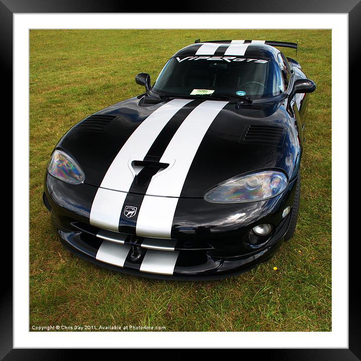 Dodge Viper Framed Mounted Print by Chris Day