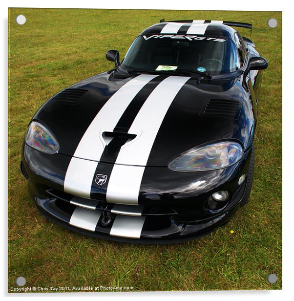 Dodge Viper Acrylic by Chris Day