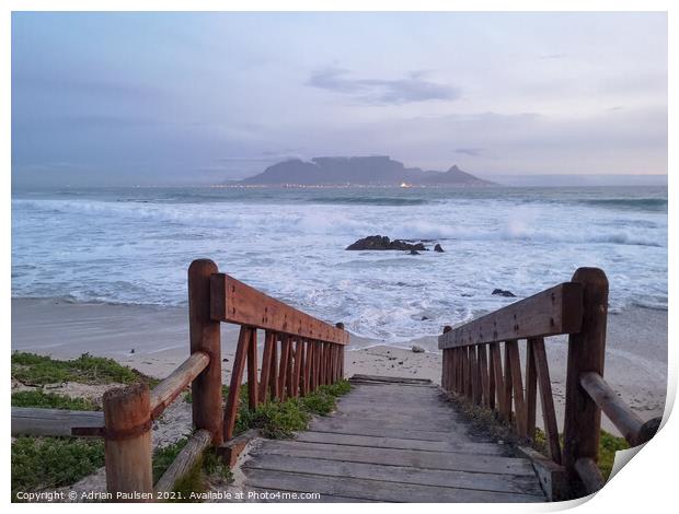 Table Mountain  Print by Adrian Paulsen