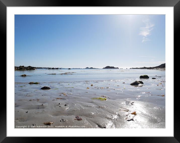 Low Tide, Guernsey Framed Mounted Print by Sam Robinson