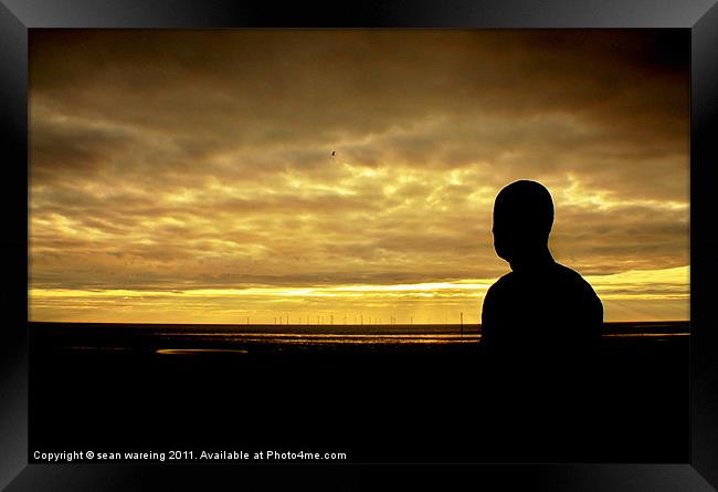 Antony Gormley - Another Place Framed Print by Sean Wareing