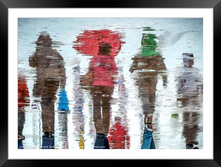 Rainy Days Framed Mounted Print by Richard Stoker