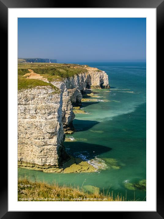 Stottle Bank Nook, Flamborough Head Framed Mounted Print by Michael Shannon