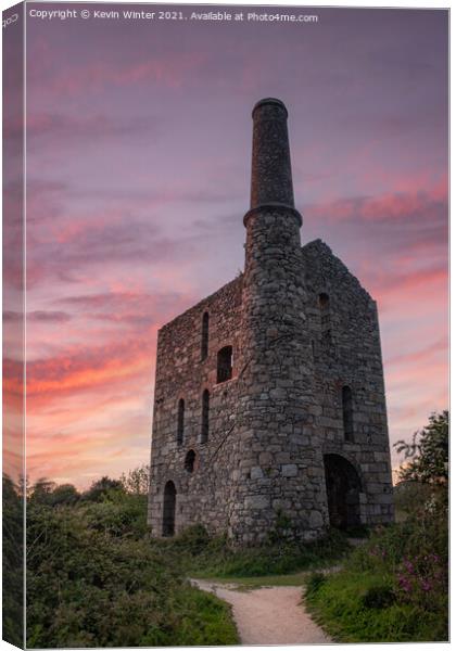 South Wheal sunset Canvas Print by Kevin Winter