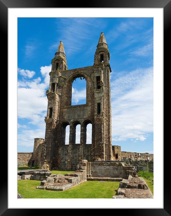 St Andrews Cathedral Ruins Framed Mounted Print by Tommy Dickson
