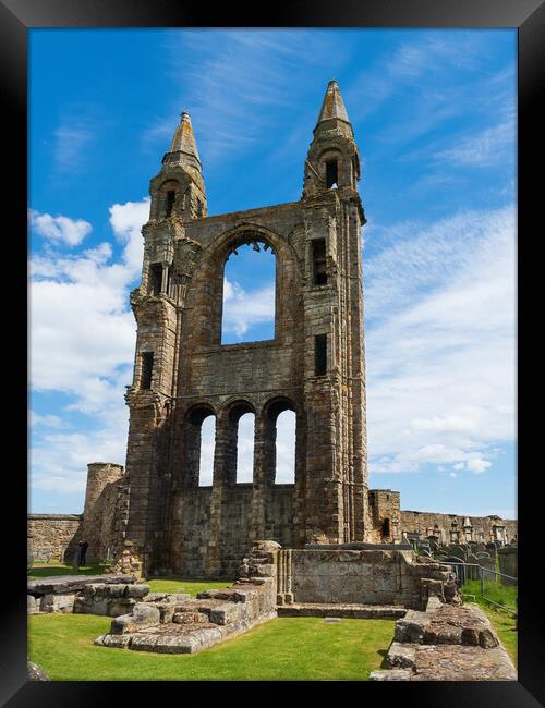 St Andrews Cathedral Ruins Framed Print by Tommy Dickson