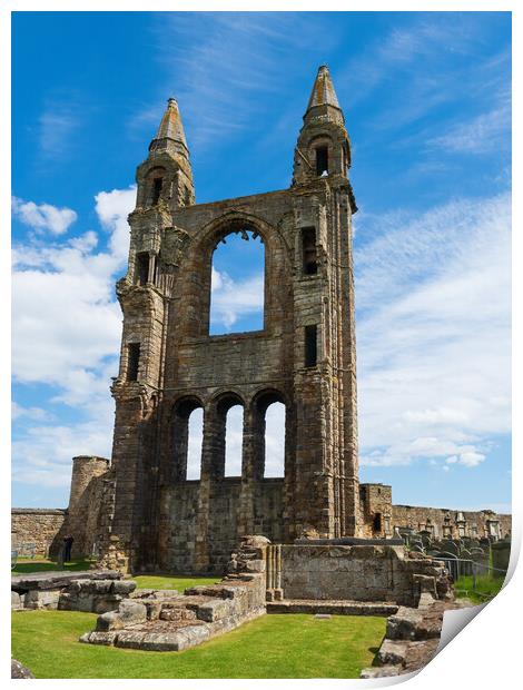 St Andrews Cathedral Ruins Print by Tommy Dickson