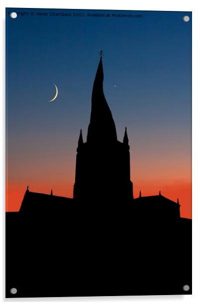 Chesterfield Crooked Spire Acrylic by Alison Chambers