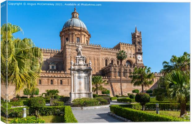 Palermo Cathedral, Sicily Canvas Print by Angus McComiskey