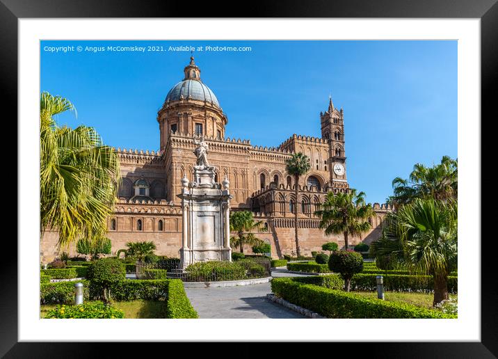 Palermo Cathedral, Sicily Framed Mounted Print by Angus McComiskey