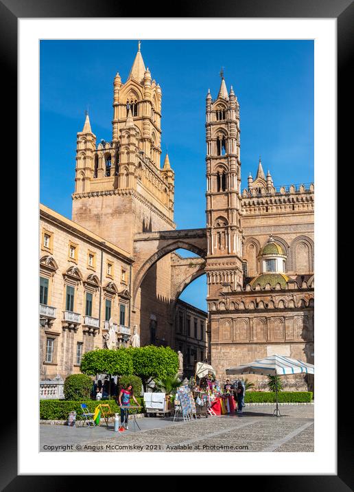 Palermo Cathedral and Bishop's Palace, Sicily Framed Mounted Print by Angus McComiskey