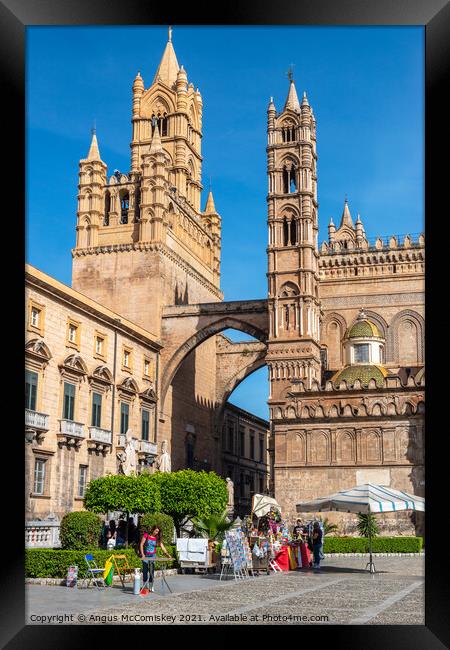 Palermo Cathedral and Bishop's Palace, Sicily Framed Print by Angus McComiskey