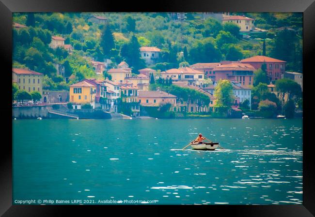 Lake Como Framed Print by Philip Baines