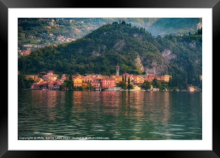 Varenna, Lake Como Framed Mounted Print by Philip Baines